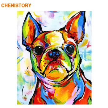 Abstract dog painting by numbers kit