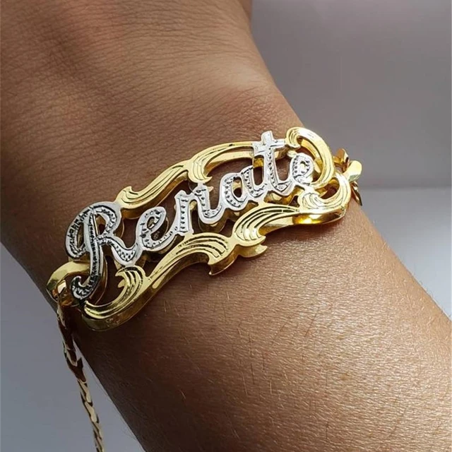 Buy 14K Gold Tiny Name Bracelet Signature Bracelet Women Name Necklace ,  Personalized Jewelry , Mom Name Necklace , Christmas Gifts Online in India  - Etsy