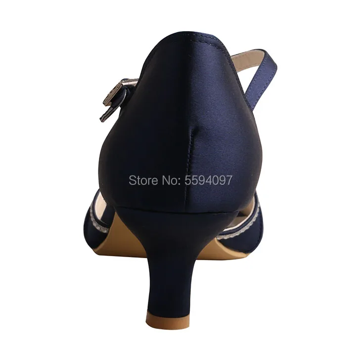 Bridal Shoes Navy Blue Dress Pumps Low Heel XYD Women's Pumps
