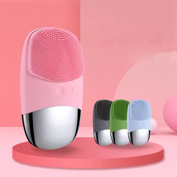 

Silicone Facial Cleansing Brush 3-IN-1 Electric Face Massager Brush Silicone Exfoliating Face Scrub Brush For All Skin Types
