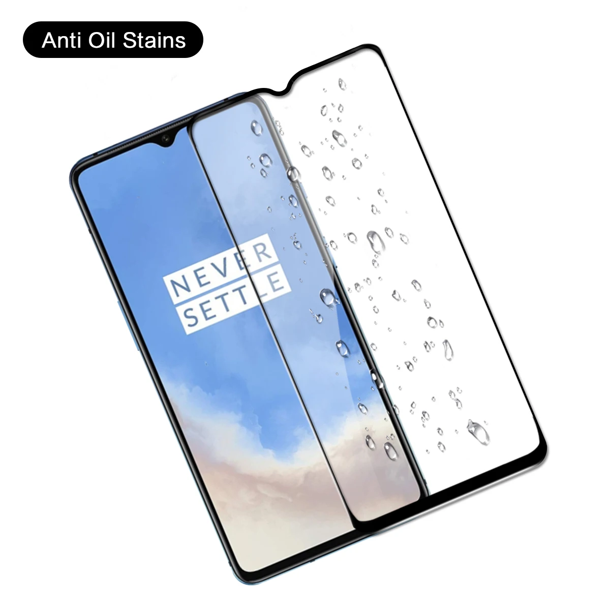 Screen Protector for OnePlus 7T Tempered Glass Full Coverage Dust-proof Anti-Scratch Bubble Free LCD Screen Cover One Plus 7T