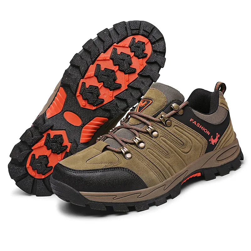 

HUMTTO Men Mountain Climbing Shoes Breathable Hiking Trekking Shoes Big Size Men's Outdoor Sneakers Suede Waterproof Shoes Male