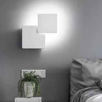 

Modern Simple Study Square Home 360 Degree Rotatable Hotel Living Room Corridor Indoor Sconce LED Wall Lamp Lighting Fixture