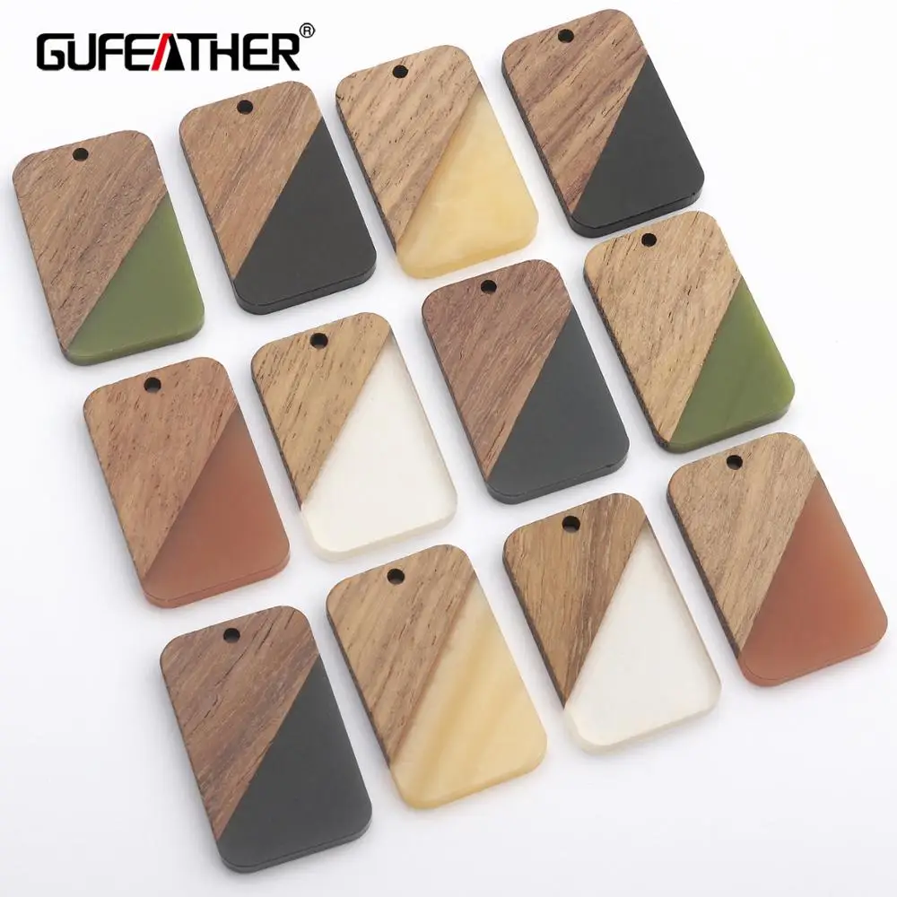 GUFEATHER M459, изготовление ювелирных изделий, деревянный акриловый кулон серьги, ручная работа, поиск ювелирных изделий, серьги, diy ювелирные изделия, 10 шт./партия