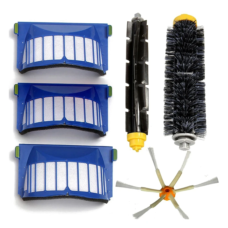 

Filter+Brush 3 armed Side for Aero Vac iRobot Roomba 600 Series 620 630 650 6660