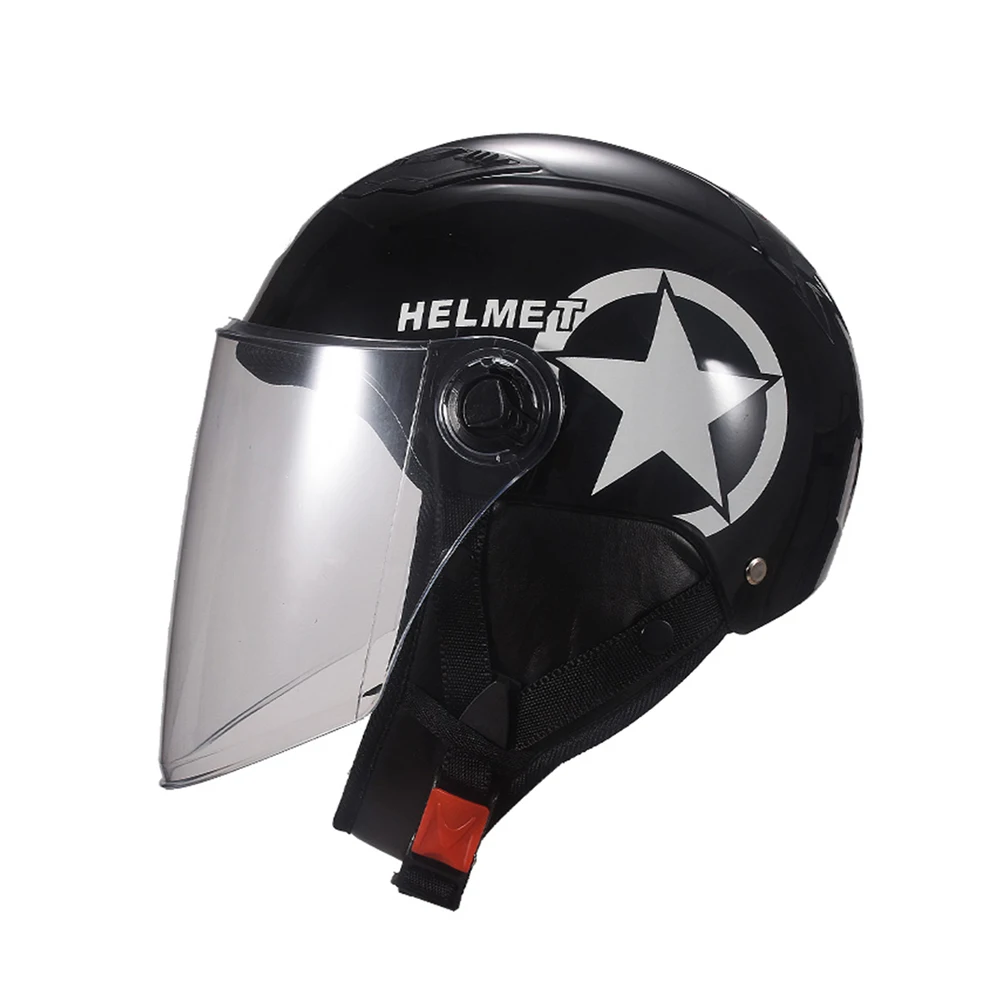 

Adjustable Motorcycle Gear Unisex Helmet Head Half Open Windproof Universal Protection