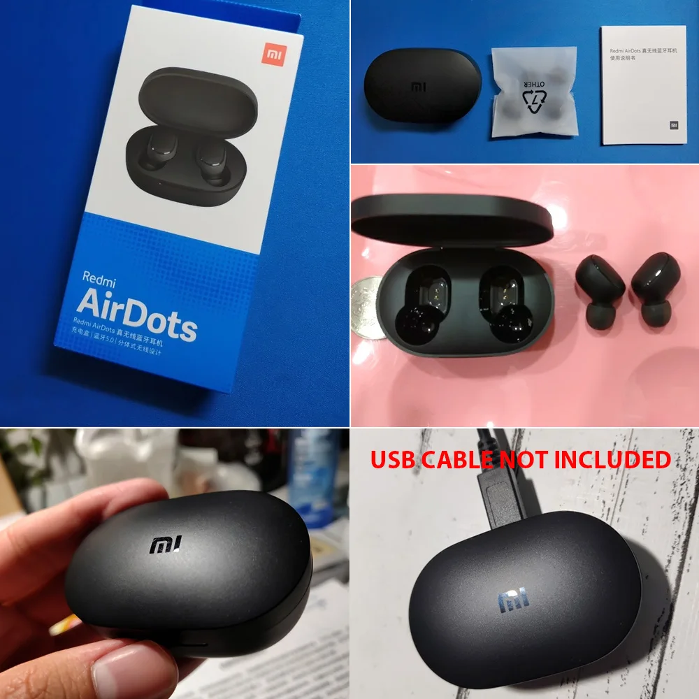 Xiaomi Redmi AirDots Mini Dual V5.0 Беспроводной наушники невероятно стильные наушники Водонепроницаемый 3D стерео звук наушники с микрофоном