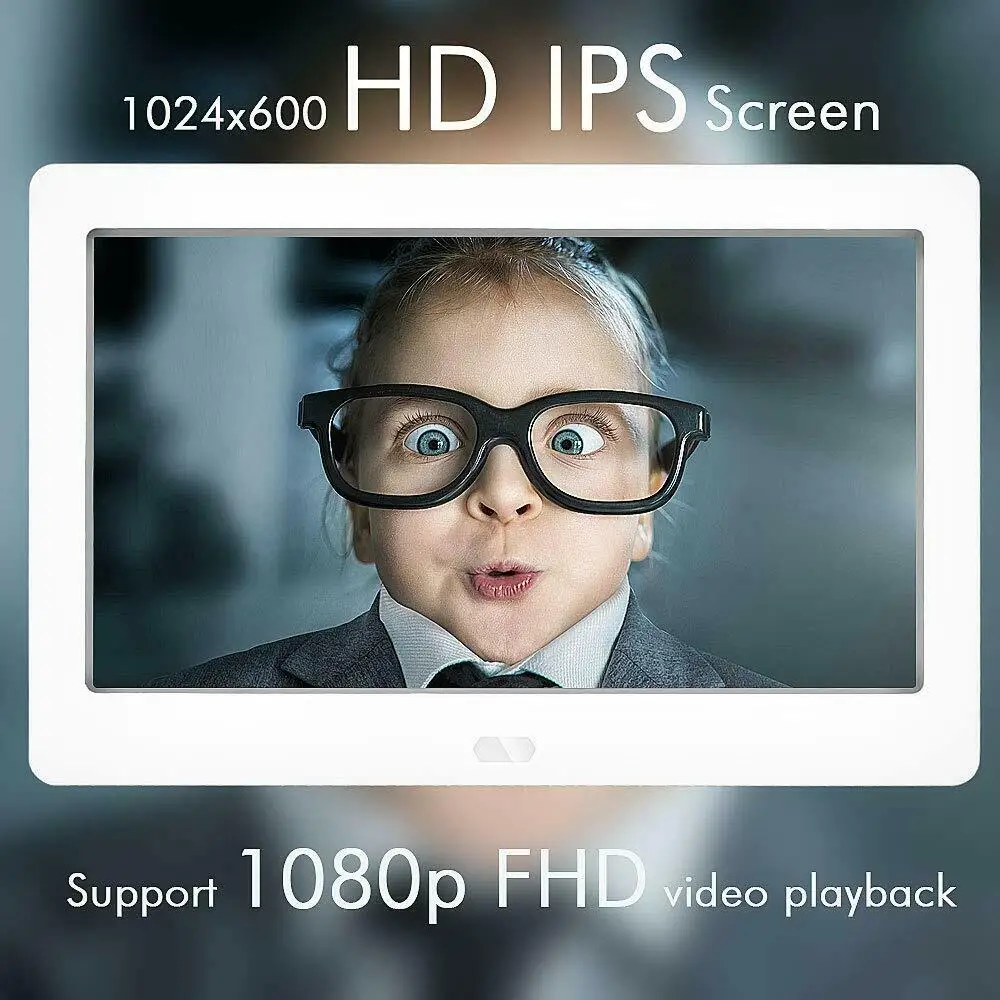 IPS HD 7 дюймовая цифровая фоторамка Full дисплей 180 ° угол обзора электронный с