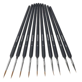 

9Pcs/10Pcs/Set Paint Brush Pen 000-7 Paint Brush Watercolor Sketched Line Pen Drawing Stylus Watercolor Paint Brush Weasel Hair