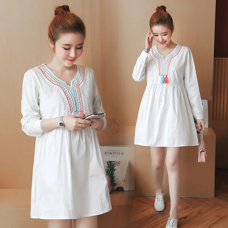 

Maternity Clothes 2019 New Style Fashion Loose Korean-style Elegant Long Sleeve Spring Clothing Tops