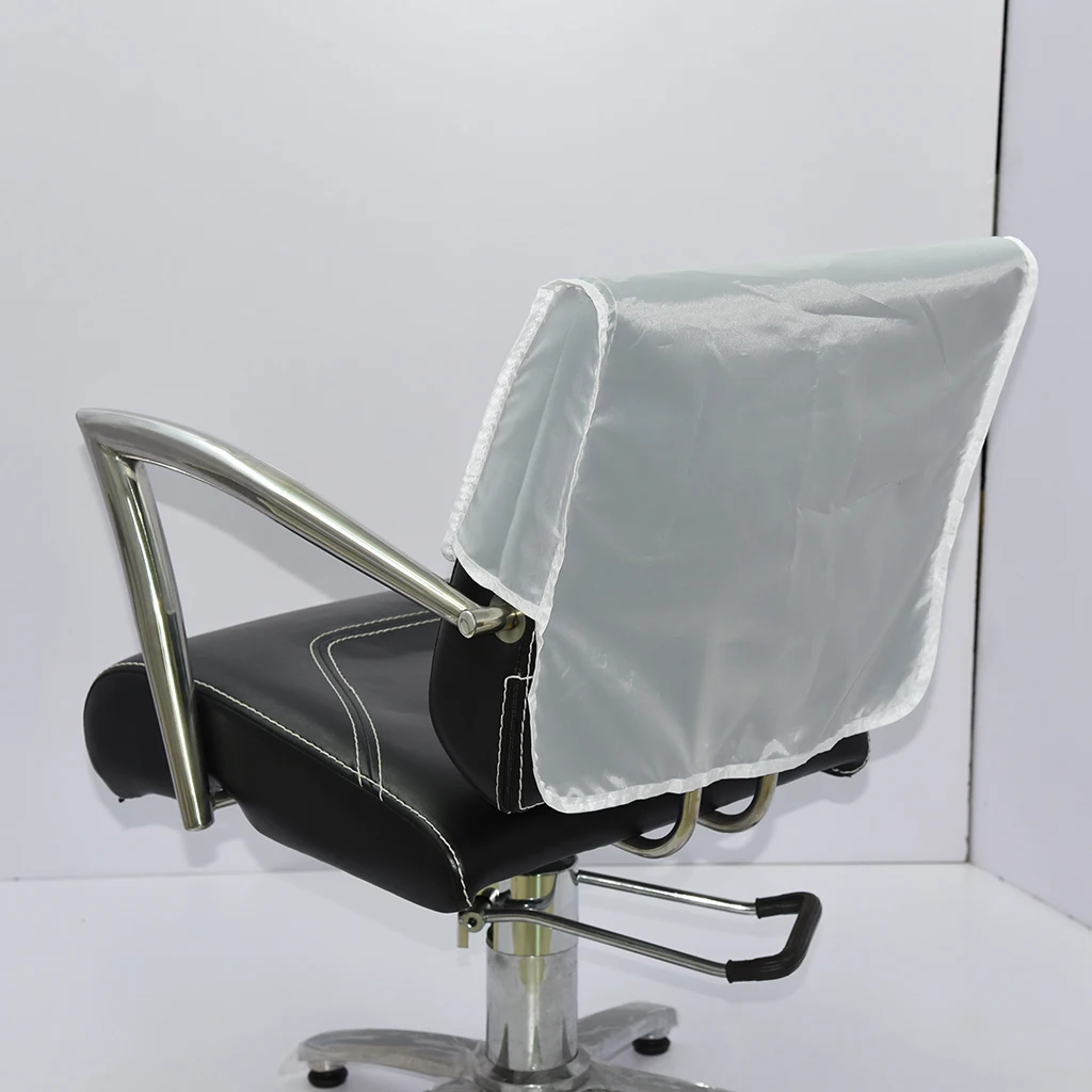 PROFESSIONAL SALON BABER HAIRDRESSING CHAIR BACK COVERS CLEAR BLACK 19'