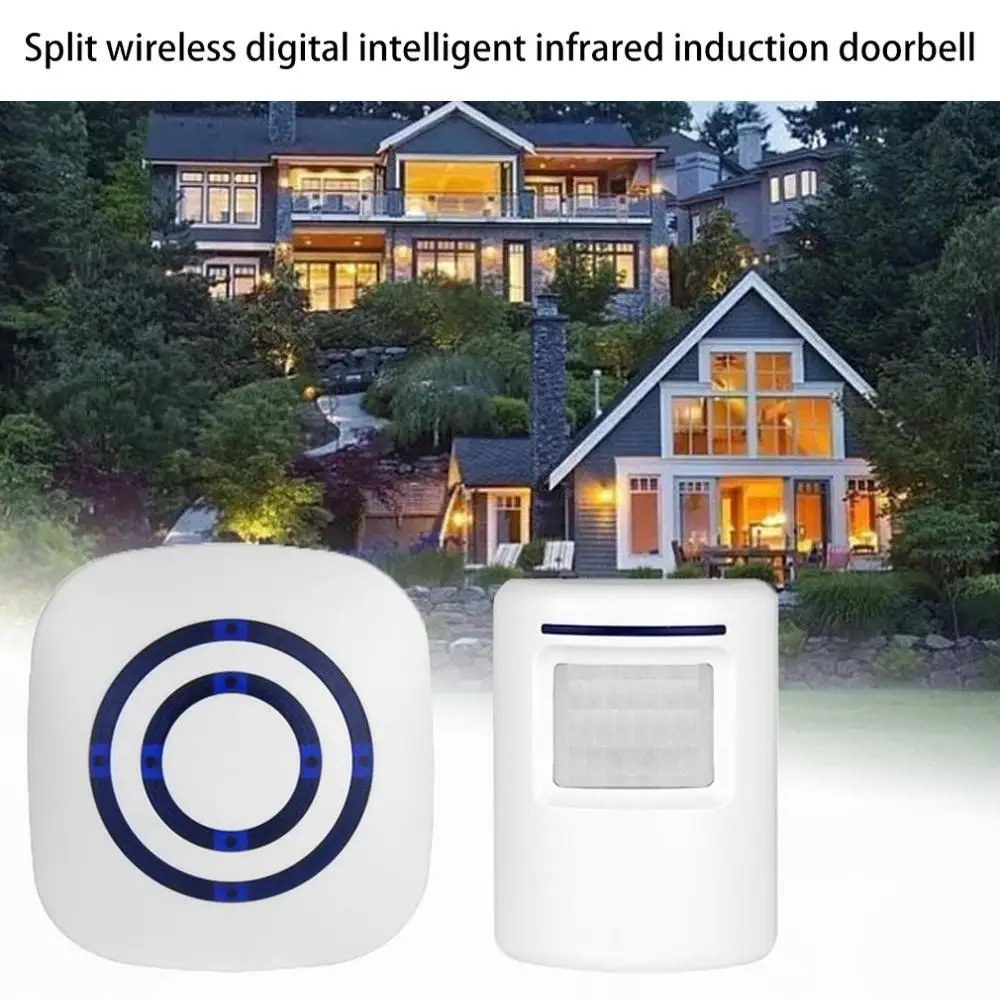 

Split Doorbell Induction Alarm Welcome Device Wireless Digital Intelligent Infrared Sensor Doorbell