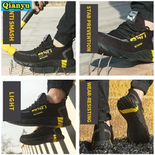 Chaussures de sécurité pour hommes et femmes, bottes de travail anti perçage, adaptées à l'extérieur, bout en acier, anti écrasement, nouvelle collection 2021
