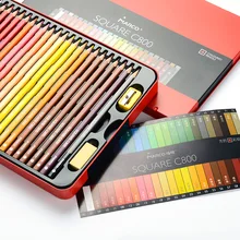Marco – crayons de couleur professionnels à l'huile 24/48 couleurs, carrés, ensemble de crayons de couleur pour dessin, fournitures artistiques pour étudiants