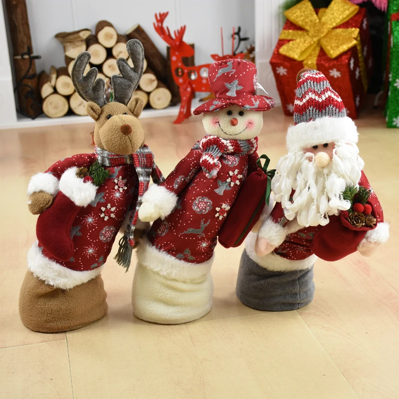 

Creative Santa Claus Snowman Elk Toy Can Reverse The Body Dolls Lively and Fun Xmas Figurines Decoration Enfeite De Natal Kerst
