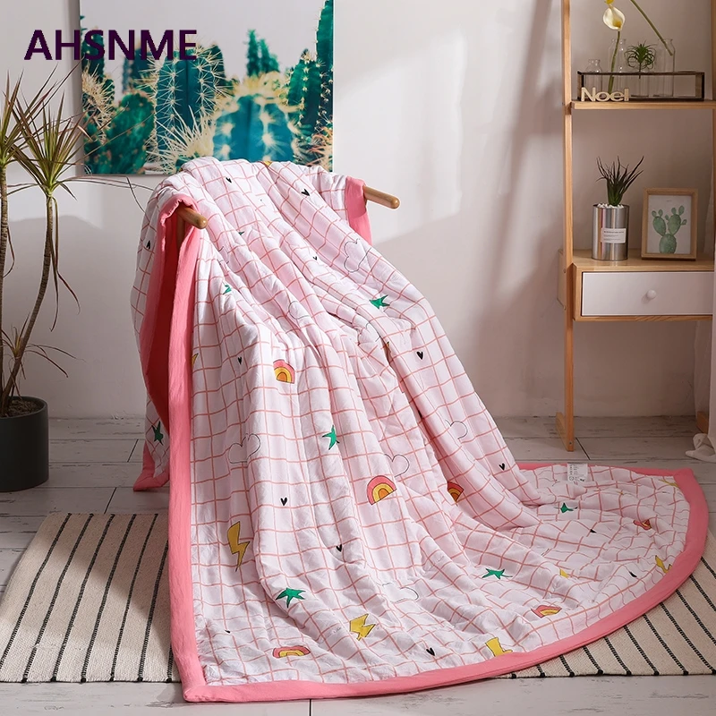AHSNME 150x200/200x230 см летнее стеганое одеяло из полиэфира, помытое Хлопковое одеяло, специальное изделие из морщин, очень мягкое, летнее, Осеннее