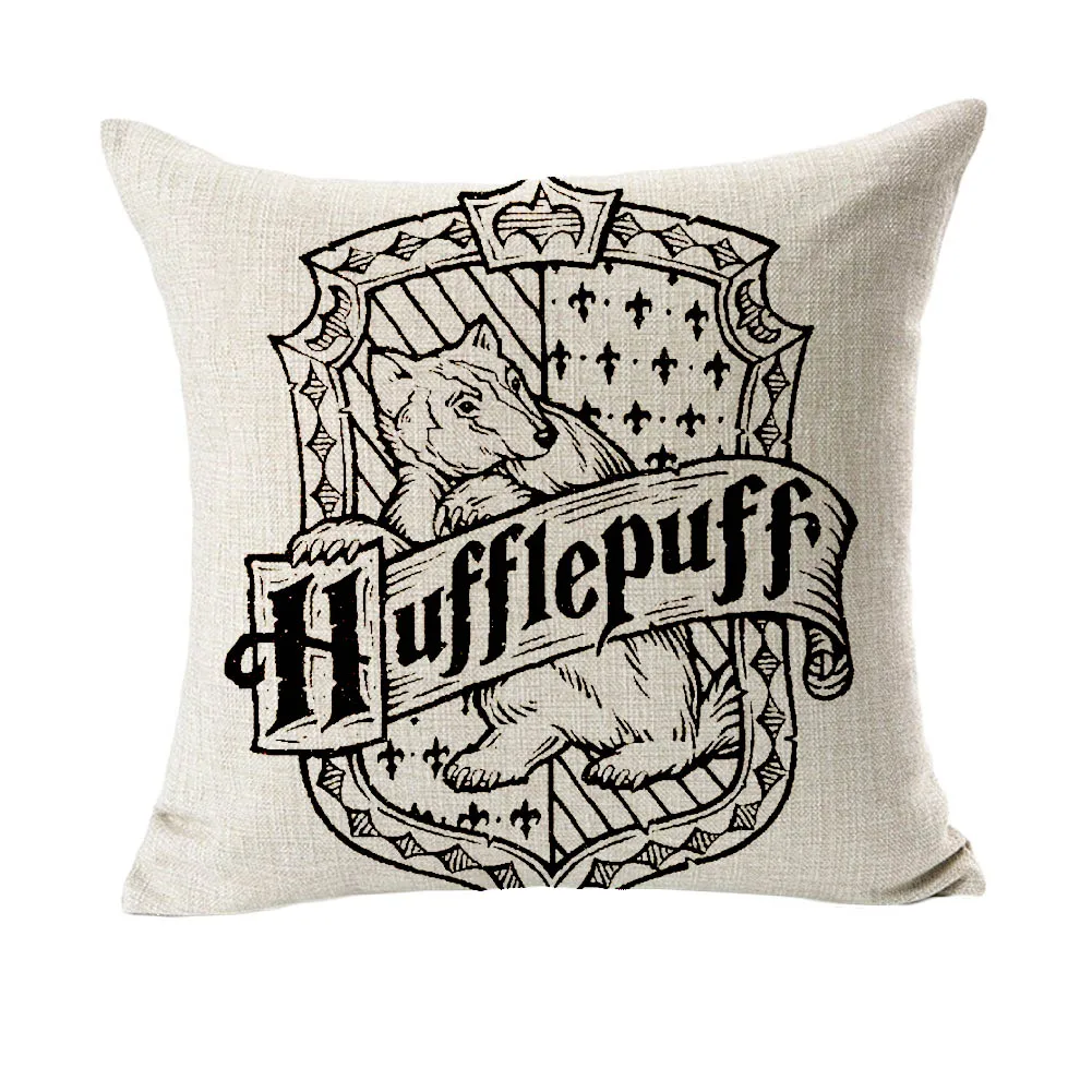 Эскиз серии Hufflepuff школьная Подушка Badget декоративные винтажные подушки Чехол