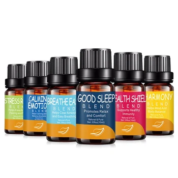 

6Pcs Essential Oil Set Pure Plant Aromatherapy Diffusers 10ml Organic Body Massage Relax Fragrance Skin Care Kit