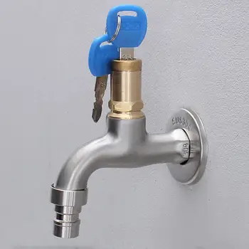 

Stainless Steel Quick Opening Ceramic Core Valve Faucet with Keys for Washing Machine