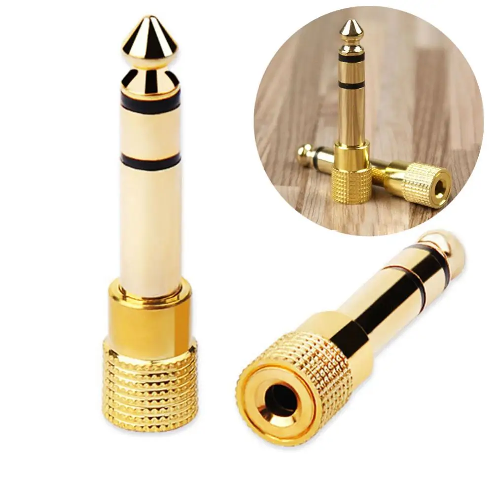 100pcs Jack 6 35 male to 3 5 female stereo terminal plug headphone adapter 6 35mm 1 4 Male To 3 5mm 1 8 Female Audio Converter