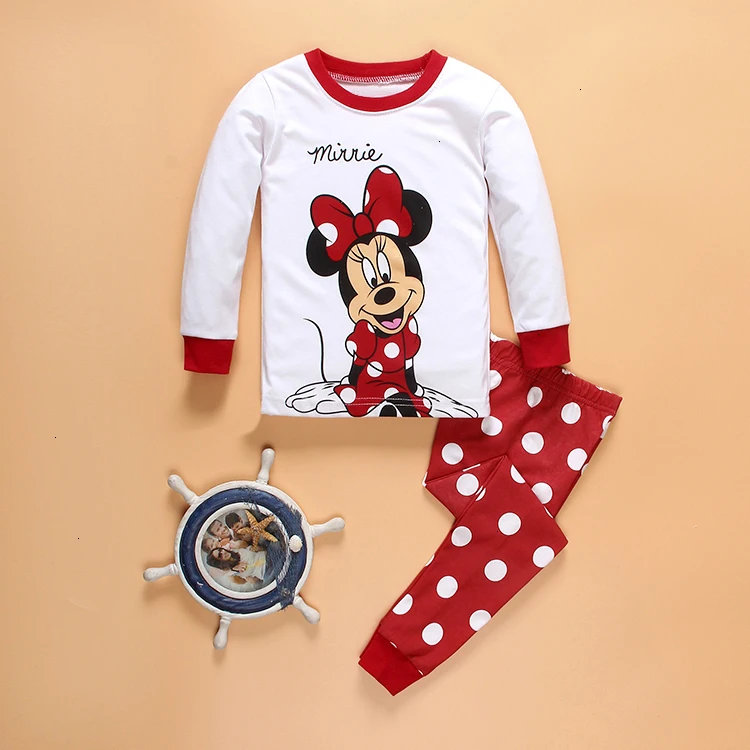 Spring Autumn Kids Pajama Sets Boys Casual Cotton Cartoon 2pcs Tops+pants Outfits For Baby Girl Children Sleepwear Clothes Suits |