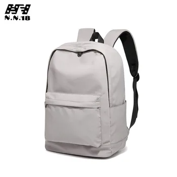 

High School Backpack Simple Solid Color Canvas Bag Female College Student Sen Series Shoulder Bag