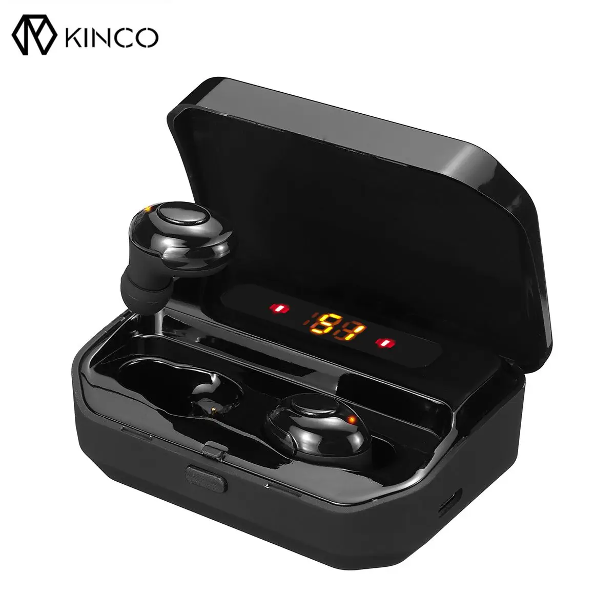 

KINCO bluetooth Earphones 5.0 TWS Wireless Headphone Sport Earbuds 3500mAh Stereo Double Noise Reduction LED Display Waterproof