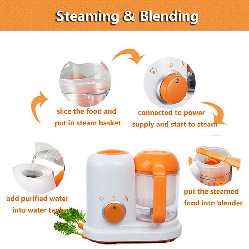 

Electric Baby Food Manufacturer Blender Steam Processor Food Safety(Eu Plug)