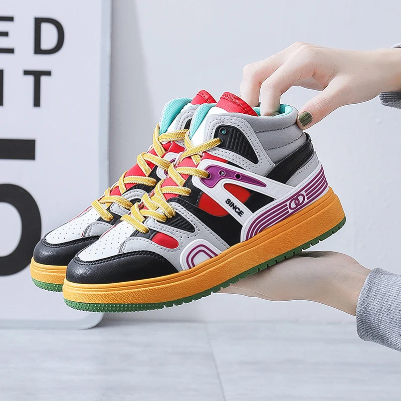 2021 Women Men Luxury Designer Basket Sneakers Fashion Unisex High Top