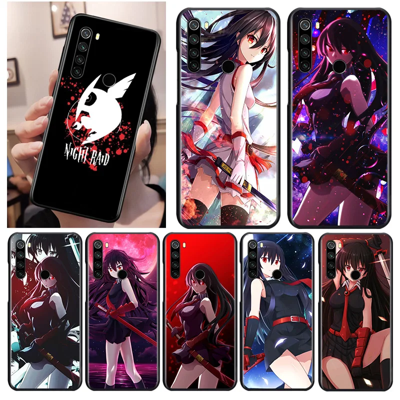 

Anime Akame Ga kill Black Cover For Xiaomi Redmi Note 9 9S 8T 8 7 6 5A 5 4X 4 Pro Max Soft Phone Case
