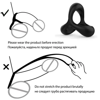 Male Silicone Penis Rings Scrotum Bind Delay Ejaculation Cock Ring Sexy Erection Rings Couple Lover Sex Shop Sex Toys For Men 6