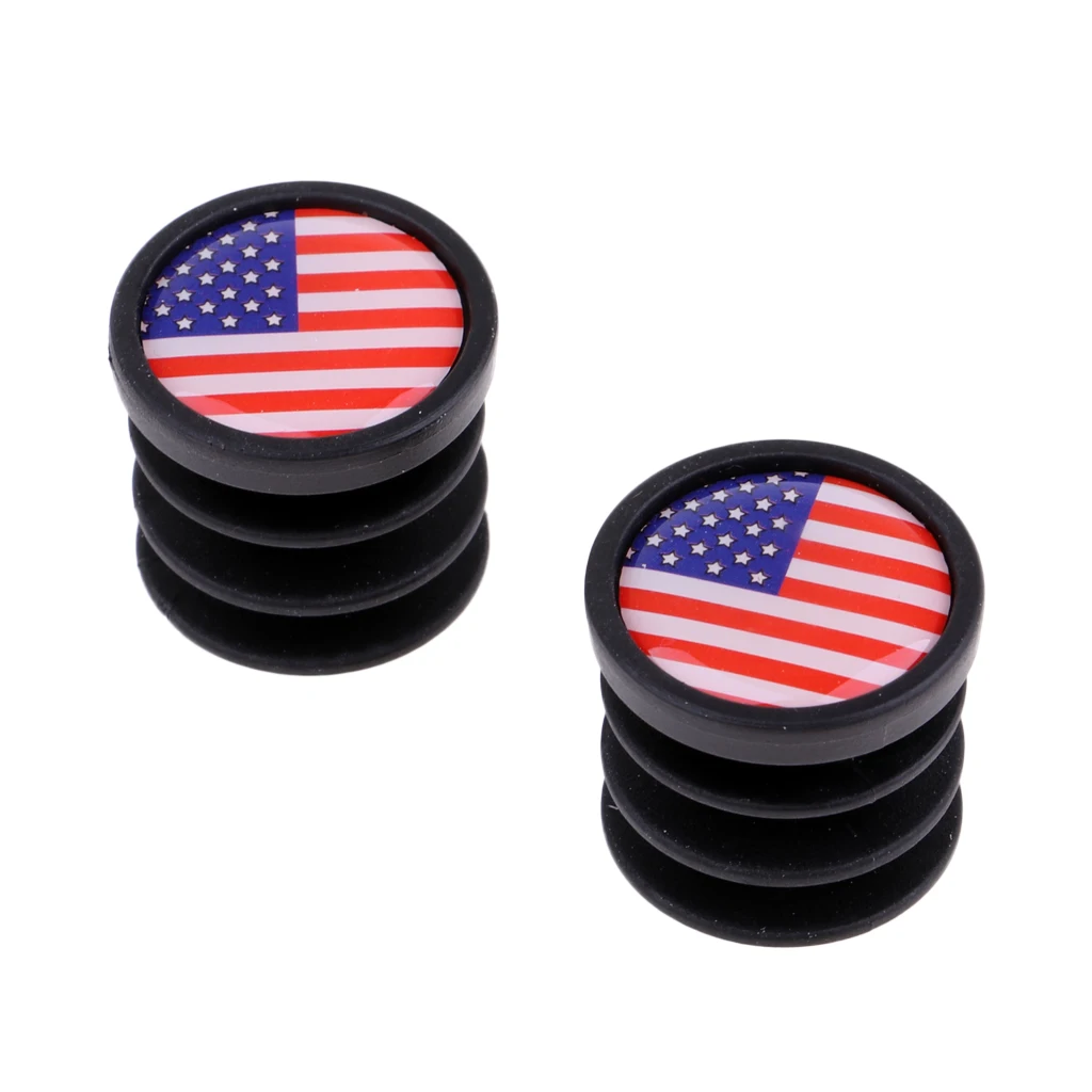 2pcs National Flags Decor Bike Bicycle Handlebar Bar End Plugs 22mm 7/8' Cycling Grips Bicycle Parts for MTB Mountain Road Bike 2pcs National Flags Decor Bike Bicycle Handlebar Bar End Plugs 22mm 7/8' Cycling Grips Bicycle Parts for MTB Mountain Road Bike