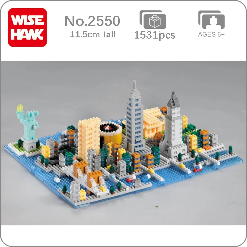 Weagle 2550 г. архитектура Нью Йорка Статуя Свободы здание империи 3D модель сделай сам