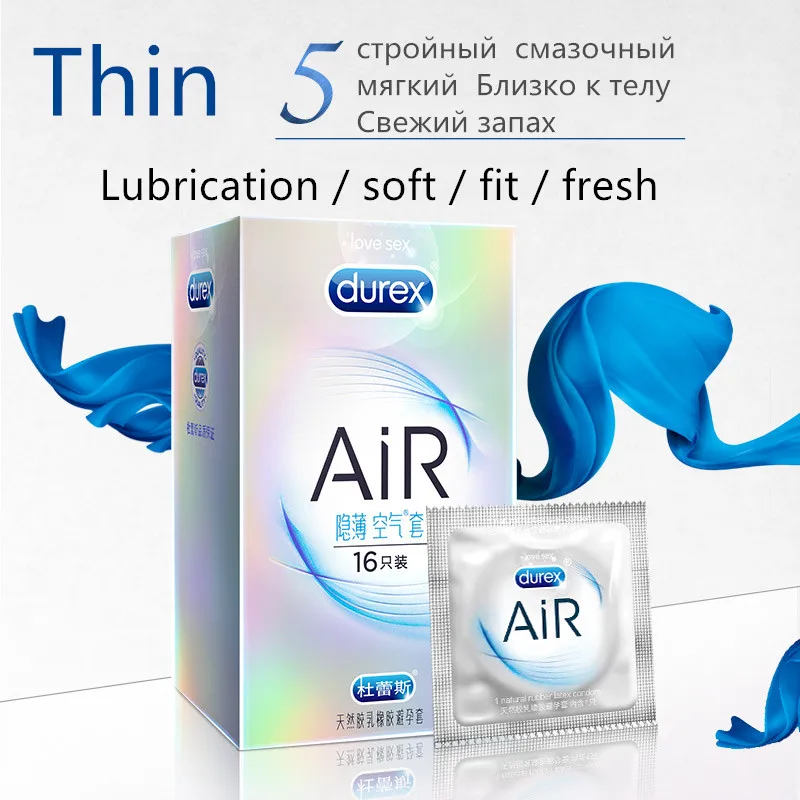 Презервативов Durex Air Невидимый ультра тонкий натуральный латекс дополнительные