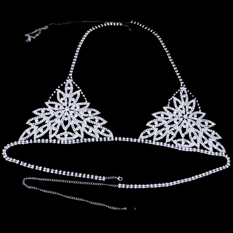 Stonefans Fashion Leaf Rhinestone Crystal Body Chain Bra Jewelry For Women  Sexy Bikini Bra Necklace Statement Lingerie Jewelry - Piercing Jewelry -  AliExpress
