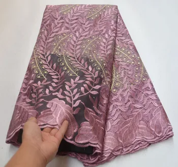 

New Arrival Nigerian Cord Lace Fabric 2019 High Quality French Guipure Lace Fabric Nigerian Lace Fabric for Party Dress NHS003