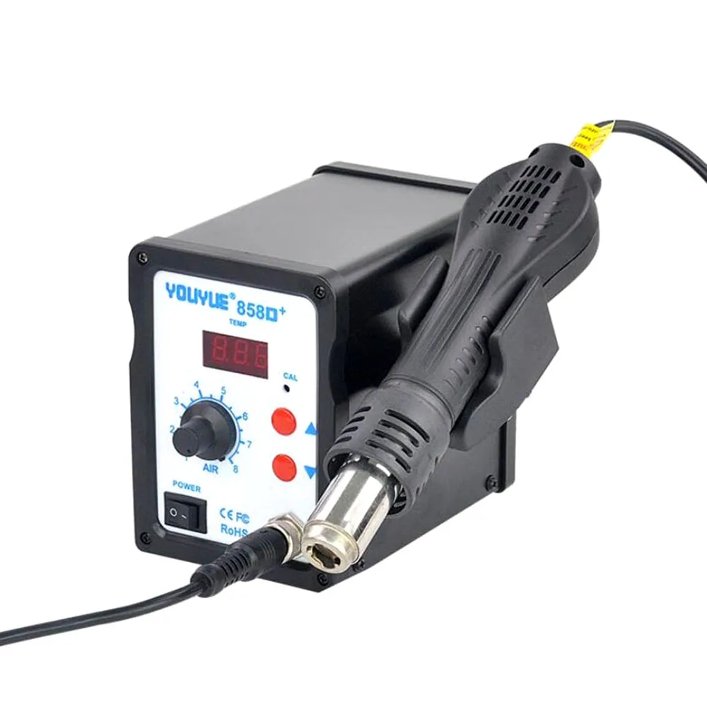 

Hot New 858D+ 700W Soldering Station LED Digital Solder Iron Desoldering Station BGA Rework Solder Station Hot Air Welding Tool
