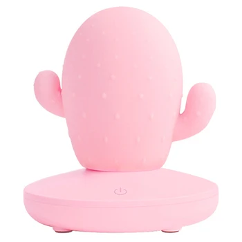 

USB LED Press Dimming Cactus Silicone Night Light Kids Bedroom Home Modern Indoor Study Bedside Decoration Creative Gift Lamp