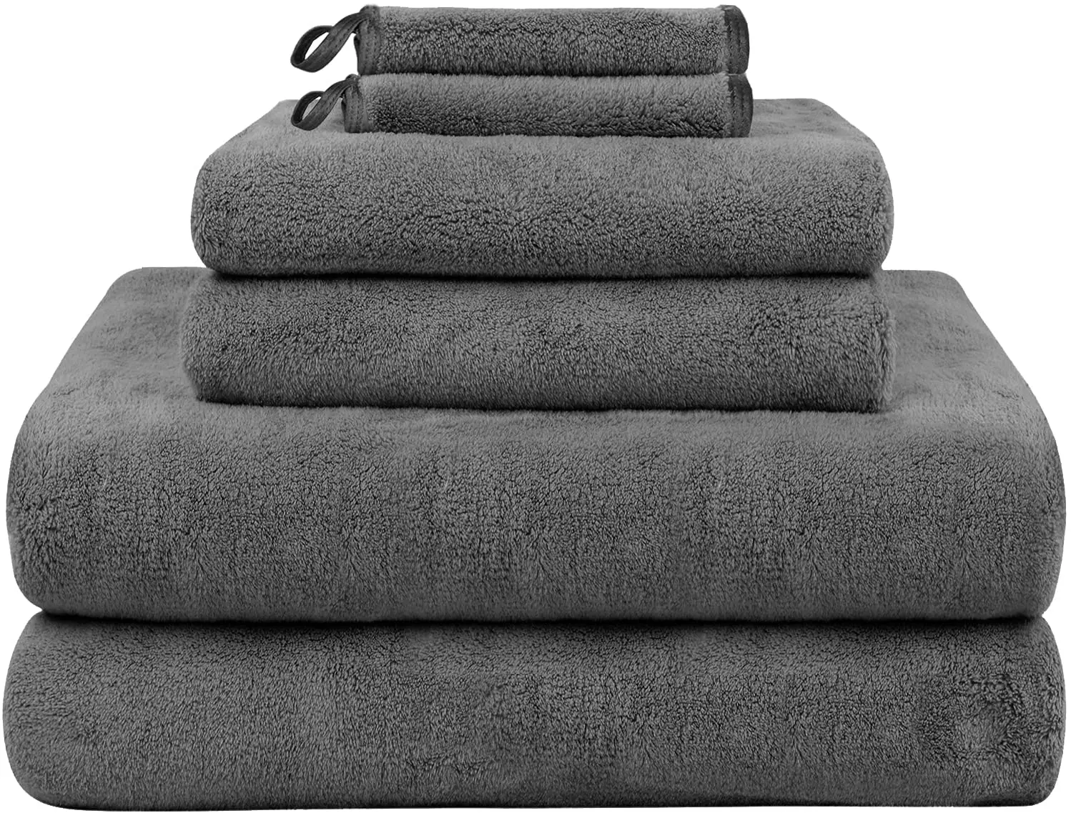 Sinland Ultra Absorbent Household Microfiber Bath Towel Face Hand Towel Set Bathroom Shower Spa For Home Hotel Adults 2