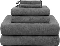 Sinland Ultra Absorbent Household Microfiber Bath Towel Face Hand Towel Set Bathroom Shower Spa For Home Hotel Adults 2