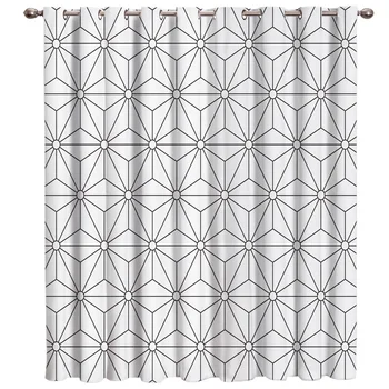 

Classic White Geometric Repetitive Window Treatments Curtains Valance Curtain Living Room Curtains Bedroom Kitch Home Decoration
