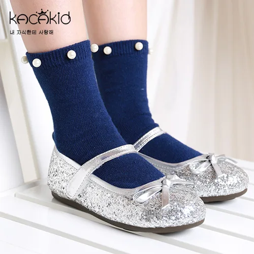 

Kacakid Autumn Spring And Autumn Children's Socks Sweet Pearl Short Socks Adult Children Socks Cotton Socks Versatile Socks