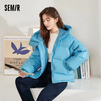Semiry-따뜻한 다운 자켓 및 코트 여성용, 방풍, 스노우 의류, 느슨한 롱 다운 코트, 90% 겨울 상품