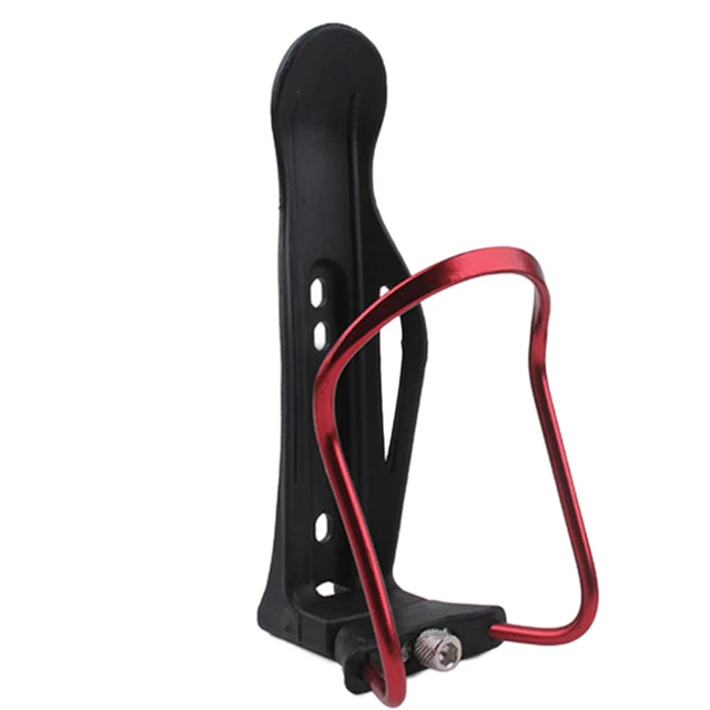 MTB Bicycle Water Bottle Holder With 360 Degree Rotatable Adapter Cycling Cup Drink Bottle Cage For Mountain Bike Accessories red