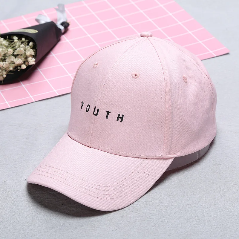 Pink Летняя бейсбольная кепка, новинка, Хлопковая мужская шапка, Молодежный принт с буквами, вышивка, хлопок, унисекс, для женщин и мужчин, бейсболка, хип-хоп кепка - Цвет: Pink
