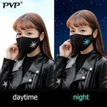 1Pcs Fashion Black Luminous Mouth Mask Anti Dust Mask Filter Windproof Mouth-muffle Bacteria Proof Flu Face Masks Care Reusable