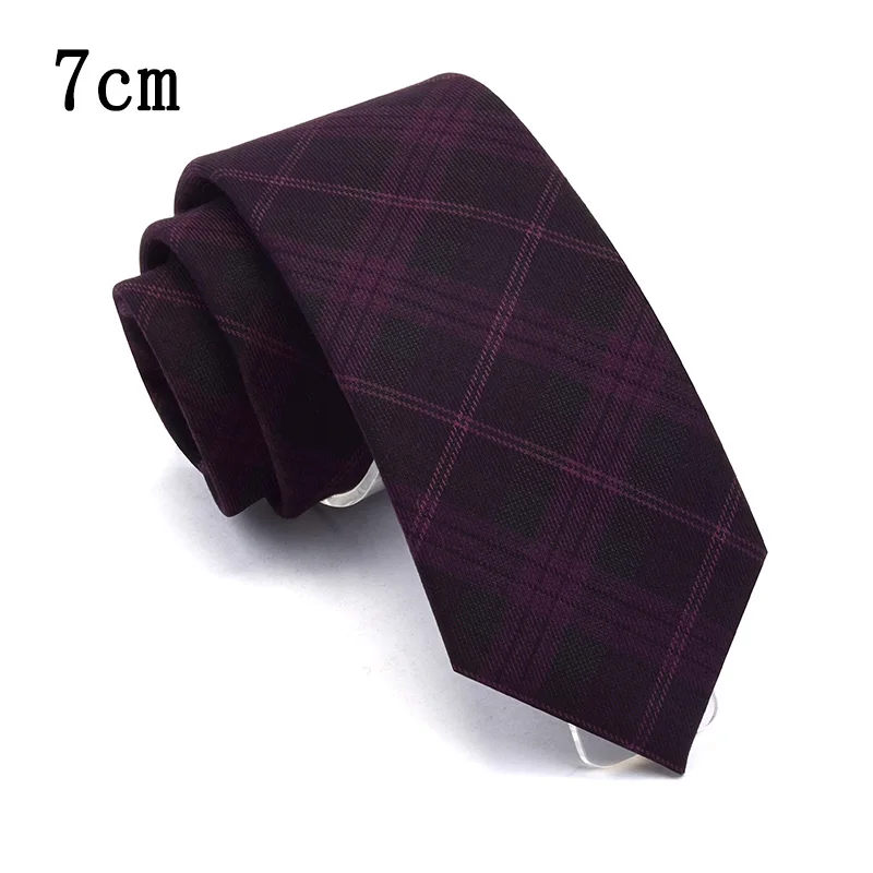 7 см или 7,5 см тонкий мужской костюм хлопок галстук зеленый синий плед полосатый галстук для мужчин Бизнес Свадьба Для худой шеи галстуки аксессуары - Цвет: A09