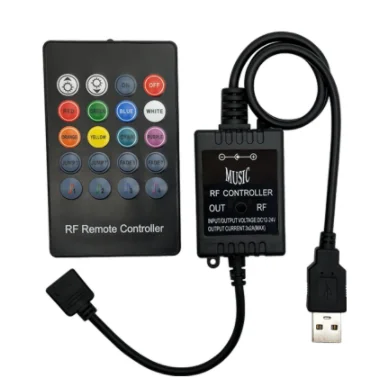 one to one 20 клавиш USB светодиодный RGB контроллер DC 5 в RF музыкальный звуковой датчик пульт дистанционного управления для SMD 3528 5050 RGB светодиодные ленты - Цвет: one to one