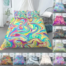 

3D Colorful Marble Printed Duvet Cover Sets European Size King Queen Comforter Cover 2/3pc Quilt Cover Pillowcase Bedding Set