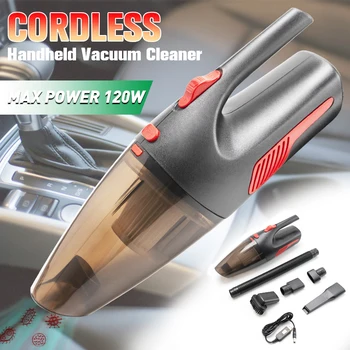 

Portable Handheld Car Vacuum Cleaner Cordless/Car Plug 120W 12V 5000PA Super Suction Wet/Dry Vaccum Cleaner for Car Home